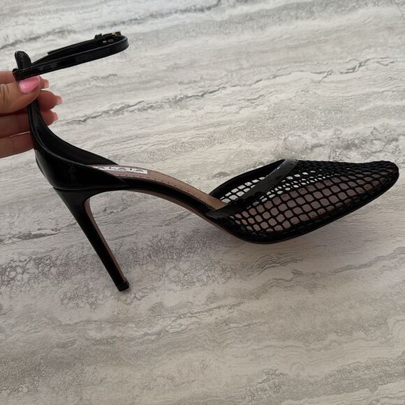ALAIA Fishnet Patent Heels - Picture 6 of 14